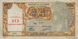 10 Nouveaux Francs sur 1000 Francs ARGELIA  1958 P.112