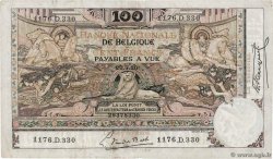 100 Francs BELGIEN  1920 P.078