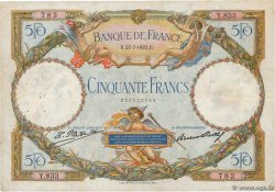 50 Francs LUC OLIVIER MERSON FRANKREICH  1927 F.15.01 S