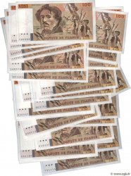 100 Francs DELACROIX imprimé en continu Lot FRANCIA  1993 F.69bis.08 EBC