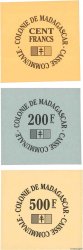 100 à 500 Francs Non émis MADAGASCAR  1940 P.- NEUF