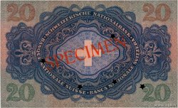 20 Francs Spécimen SUISSE  1935 P.39es NEUF