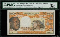 5000 Francs TCHAD  1973 P.04 TTB
