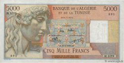 5000 Francs ALGERIEN  1953 P.109b SS