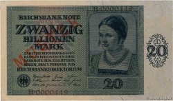 20 Billions Mark Spécimen GERMANIA  1924 P.138s