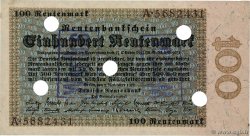 100 Rentenmark Annulé DEUTSCHLAND  1923 P.166s