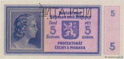 5 Korun Spécimen BOEMIA E MORAVIA  1940 P.04sa q.FDC