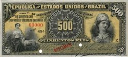 500 Reis Spécimen BRASILE  1893 P.001s