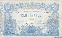 100 Francs type 1862 - Bleu à indices Noirs FRANCIA  1874 F.A39.10 q.BB