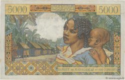 5000 Francs - 1000 Ariary MADAGASKAR  1950 P.055 SS