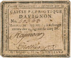5 Sols FRANCE Regionalismus und verschiedenen Avignon 1791 Kc.13.023