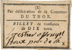 10 Sous FRANCE regionalism and various Le Thor 1792 Kc.13.163a VF+