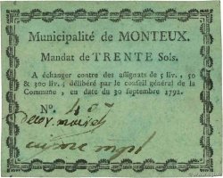 30 Sols FRANCE regionalism and miscellaneous Monteux 1792 Kc.26.109