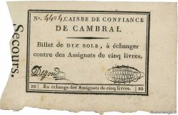 10 Sols FRANCE Regionalismus und verschiedenen Cambrai 1792 Kc.59.020