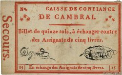 15 Sols FRANCE Regionalismus und verschiedenen Cambrai 1792 Kc.59.021