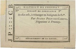 10 Sols Non émis FRANCE regionalism and miscellaneous Fresnay 1792 Kc.72.050