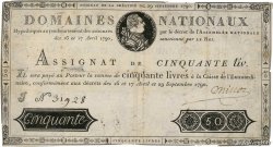 50 Livres FRANKREICH  1790 Ass.04a S