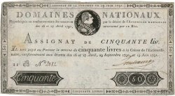 50 Livres FRANCIA  1791 Ass.13a
