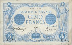 5 Francs BLEU FRANCIA  1912 F.02.04 q.BB