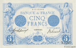 5 Francs BLEU FRANKREICH  1912 F.02.11 fST