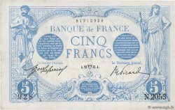 5 Francs BLEU FRANCIA  1913 F.02.16 MBC