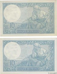 10 Francs MINERVE Consécutifs FRANCE  1924 F.06.08 AU