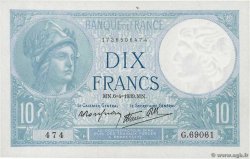 10 Francs MINERVE modifié FRANCIA  1939 F.07.02 AU
