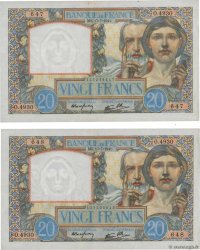 20 Francs TRAVAIL ET SCIENCE Consécutifs FRANCIA  1941 F.12.16 SPL+