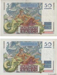 50 Francs LE VERRIER Consécutifs FRANCIA  1949 F.20.13 AU+