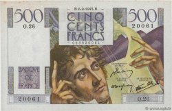 500 Francs CHATEAUBRIAND FRANCE  1945 F.34.02 AU+