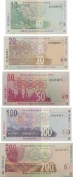 10 au 200 Rand Lot SOUTH AFRICA  2005 P.LOT UNC