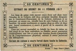 50 Centimes COSTA DE MARFIL  1917 P.01a MBC