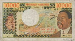10000 Francs GABON  1974 P.05a TB