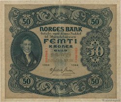 50 Kroner NORVÈGE  1944 P.09d MBC