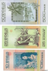 10, 25 et 50 Rupees Petit numéro SEYCHELLEN  1979 P.23-24-25 fST+