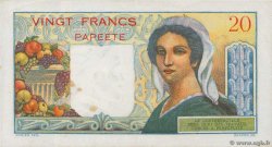 20 Francs TAHITI  1951 P.21a fVZ