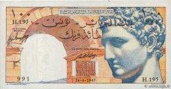 100 Francs TUNISIA  1947 P.24 AU-