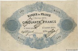 50 Francs type 1868 Indices Noirs Faux FRANKREICH  1876 F.A38.10x SS