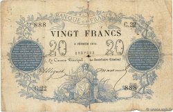 20 Francs type 1871 FRANKREICH  1871 F.A46.02 SGE