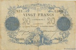 20 Francs type 1871 Dates erronées FRANKREICH  1873 F.A46bis.03