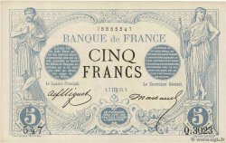 5 Francs NOIR FRANKREICH  1873 F.01.21