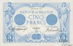 5 Francs BLEU FRANCIA  1912 F.02.12 AU
