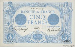 5 Francs BLEU FRANCIA  1915 F.02.25 SPL+