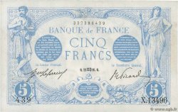 5 Francs BLEU FRANCIA  1916 F.02.42 AU