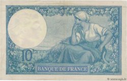 10 Francs MINERVE Petit numéro FRANCE  1916 F.06.01 VF+