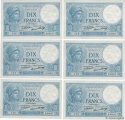 10 Francs MINERVE Consécutifs FRANCE  1932 F.06.16 AU-