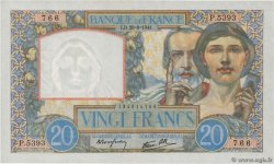 20 Francs TRAVAIL ET SCIENCE FRANCIA  1941 F.12.17 AU