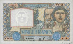 20 Francs TRAVAIL ET SCIENCE FRANCIA  1941 F.12.18 SC
