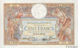 100 Francs LUC OLIVIER MERSON type modifié FRANCE  1938 F.25.12 AU-