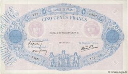 500 Francs BLEU ET ROSE modifié FRANCE  1939 F.31.50 XF+